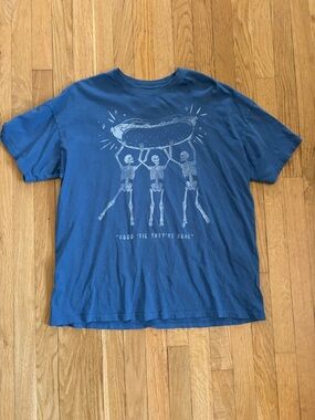 AE Oversized Skeleton Hot Dog Shirt